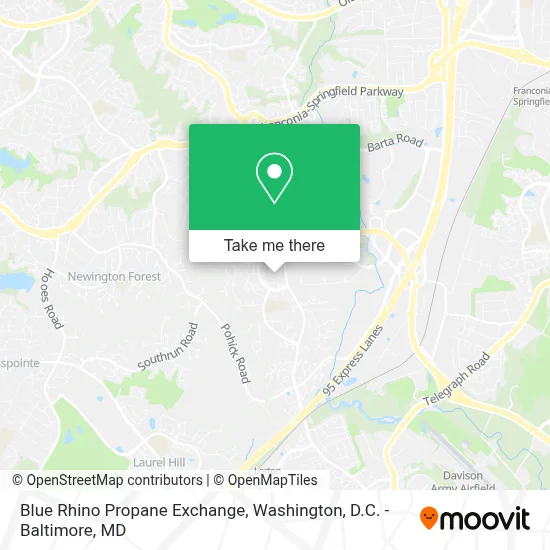 Blue Rhino Propane Exchange map
