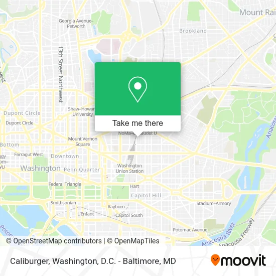 Caliburger map