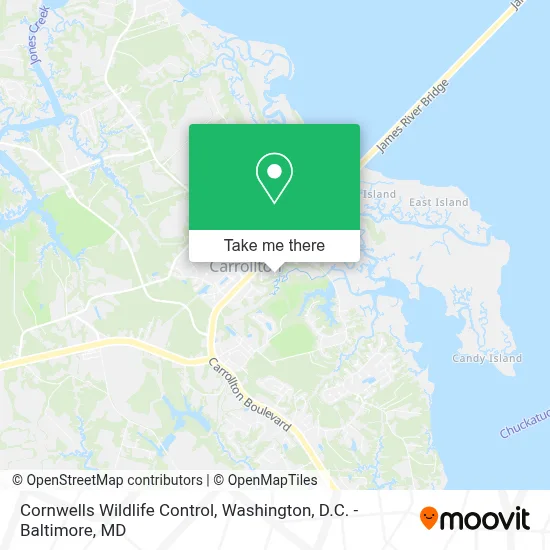 Cornwells Wildlife Control map