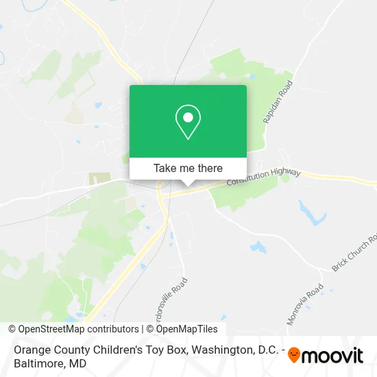 Orange County Children's Toy Box map