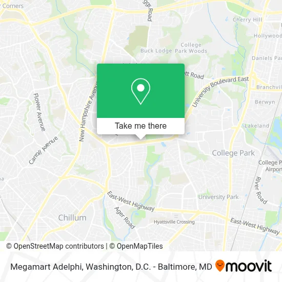 Megamart Adelphi map
