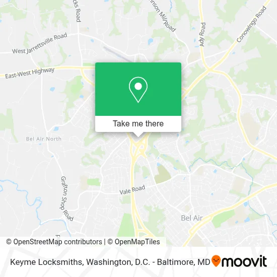 Keyme Locksmiths map