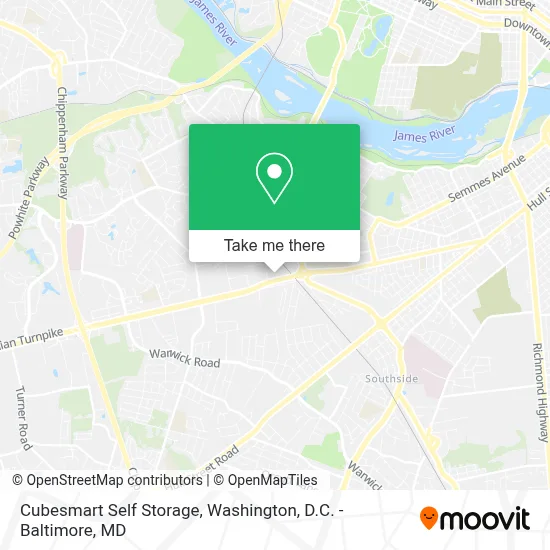 Cubesmart Self Storage map