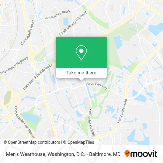 Men's Wearhouse map