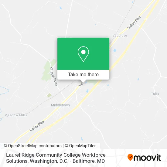 Laurel Ridge Community College Workforce Solutions map