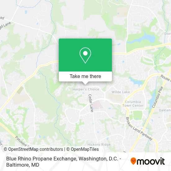 Blue Rhino Propane Exchange map