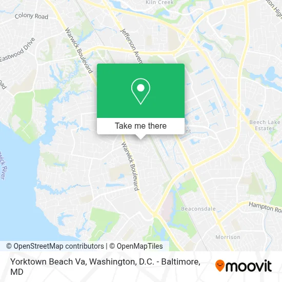 Yorktown Beach Va map