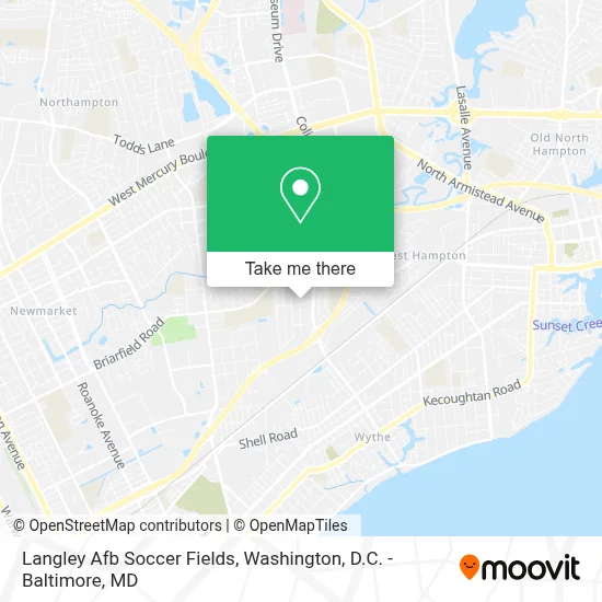 Langley Afb Soccer Fields map