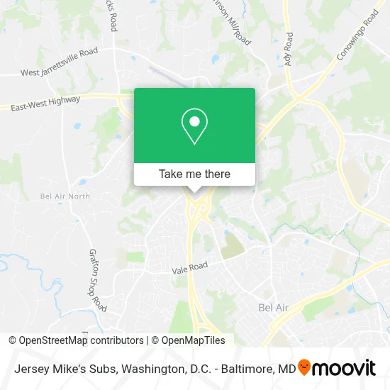Jersey Mike's Subs map