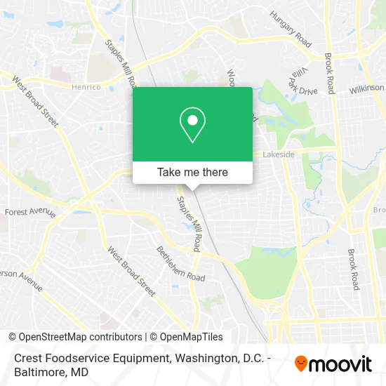 Crest Foodservice Equipment map