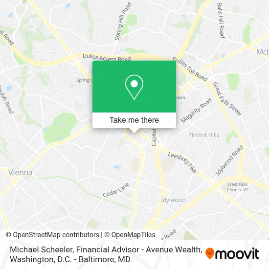 Michael Scheeler, Financial Advisor - Avenue Wealth map