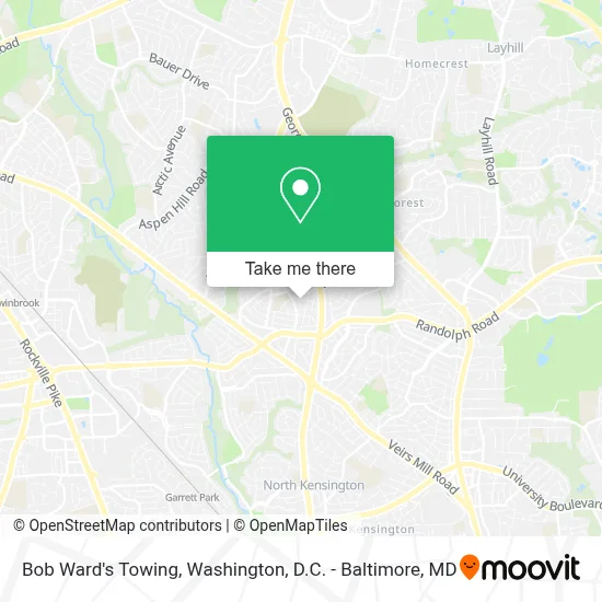 Bob Ward's Towing map