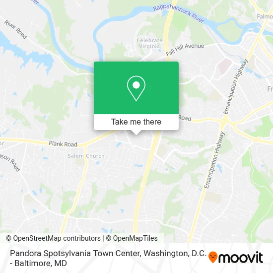 Pandora Spotsylvania Town Center map