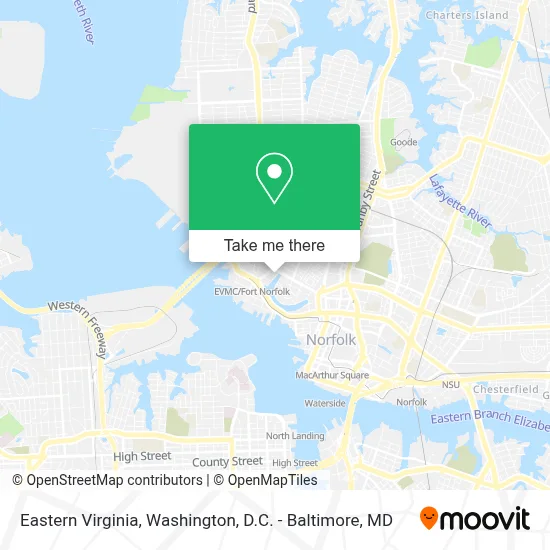 Eastern Virginia map
