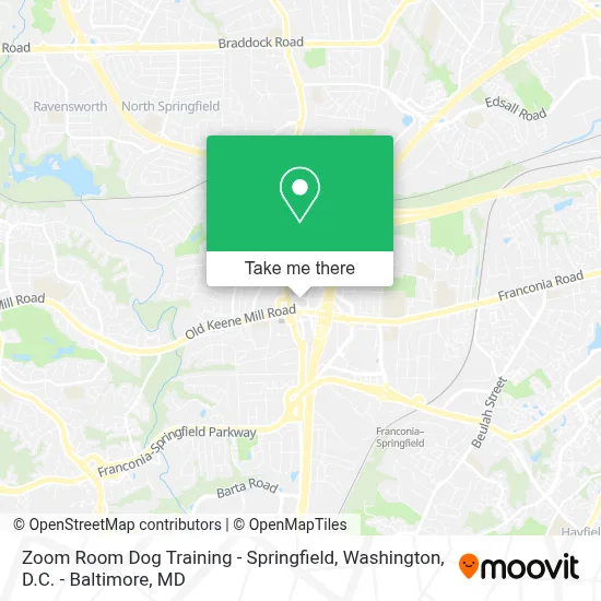 Zoom Room Dog Training - Springfield map