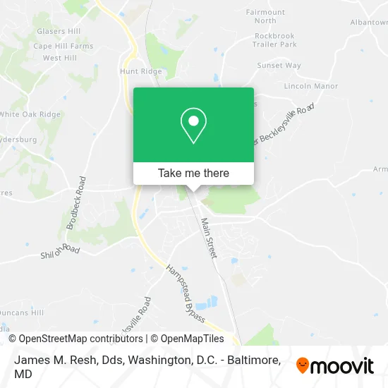 James M. Resh, Dds map