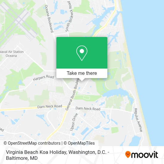 Virginia Beach Koa Holiday map