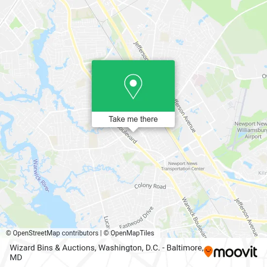Wizard Bins & Auctions map
