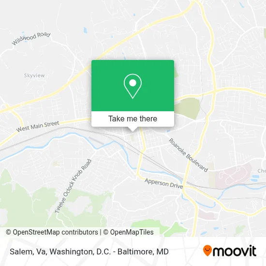 Salem, Va map