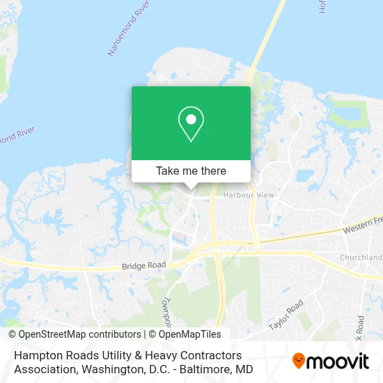 Hampton Roads Utility & Heavy Contractors Association map
