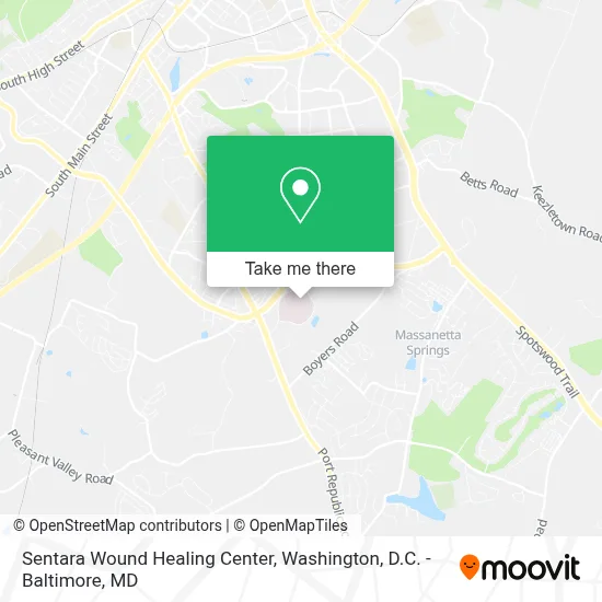 Sentara Wound Healing Center map