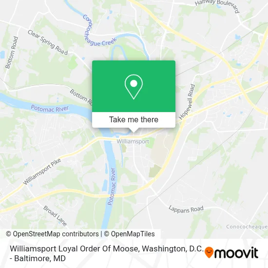 Williamsport Loyal Order Of Moose map