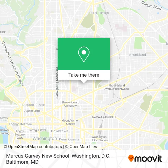 Marcus Garvey New School map