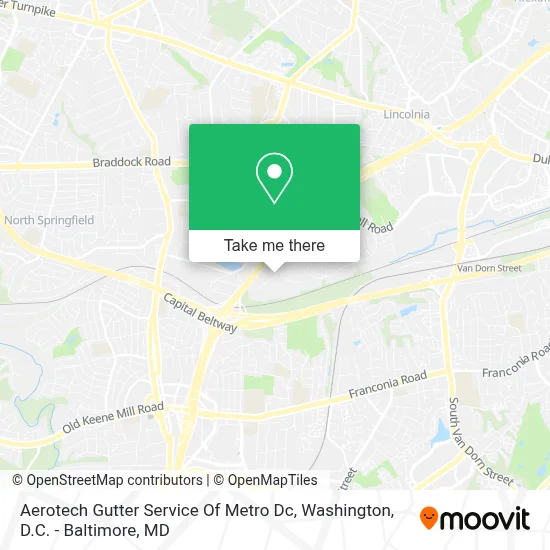 Aerotech Gutter Service Of Metro Dc map