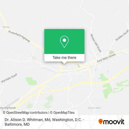 Dr. Alison D. Whitman, Md map