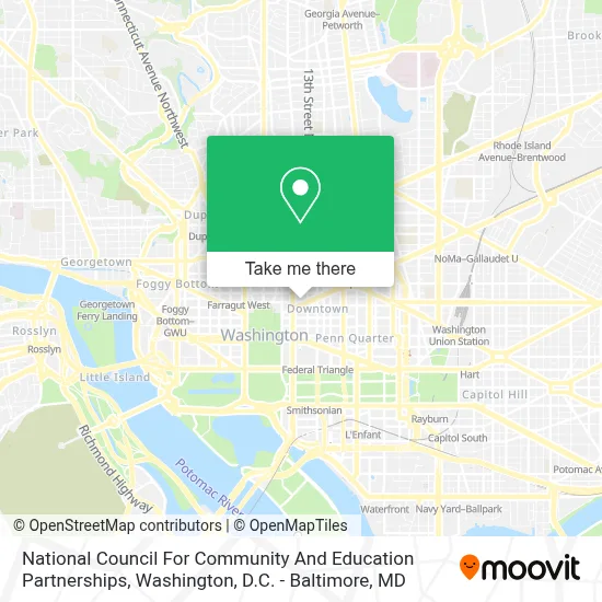 National Council For Community And Education Partnerships map