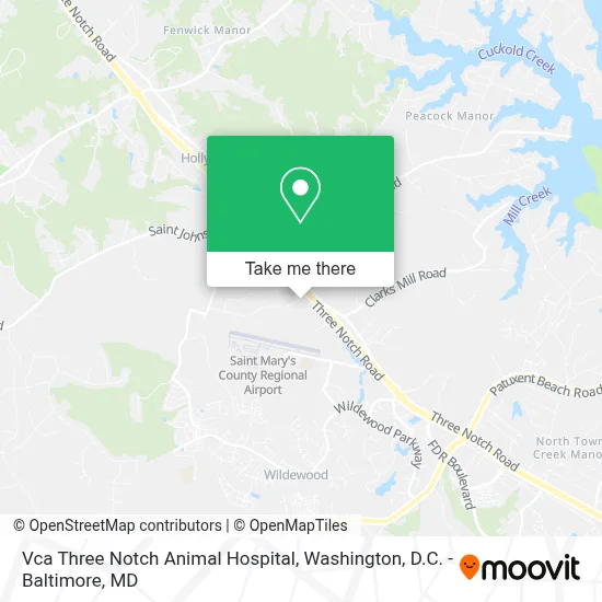 Vca Three Notch Animal Hospital map