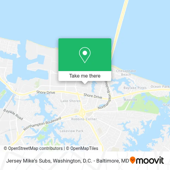 Jersey Mike's Subs map