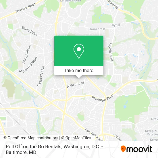 Roll Off on the Go Rentals map