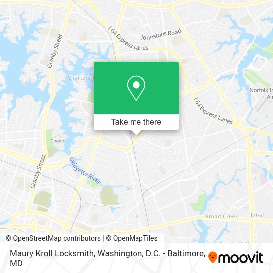 Maury Kroll Locksmith map