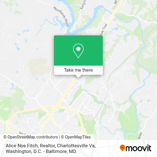 Alice Nye Fitch, Realtor, Charlottesville Va map