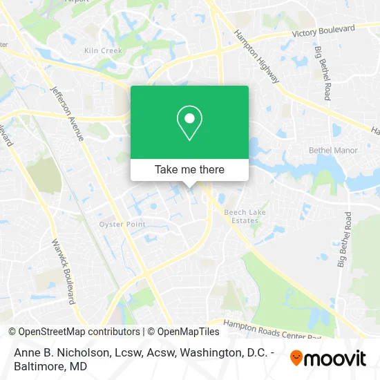 Anne B. Nicholson, Lcsw, Acsw map