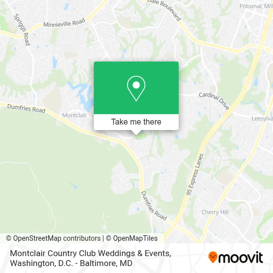 Montclair Country Club Weddings & Events map