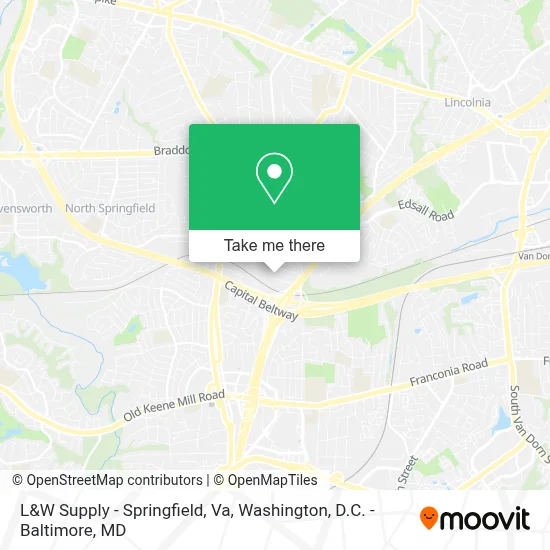 L&W Supply - Springfield, Va map