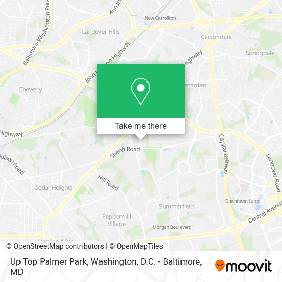 Up Top Palmer Park map