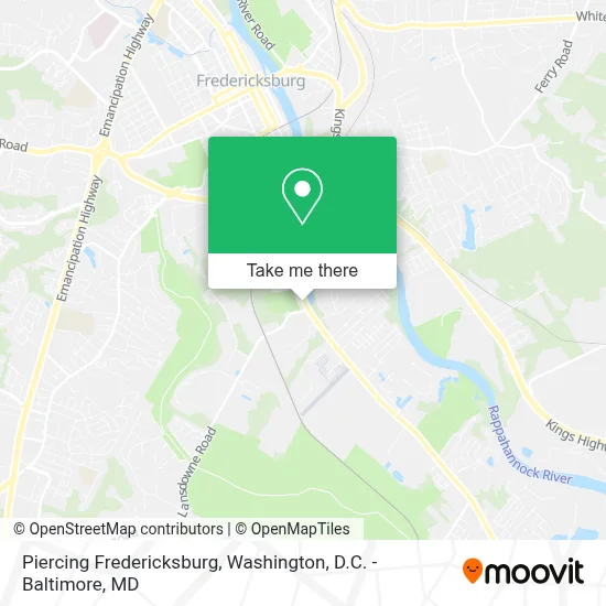 Piercing Fredericksburg map