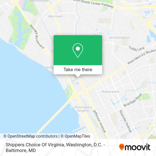 Shippers Choice Of Virginia map