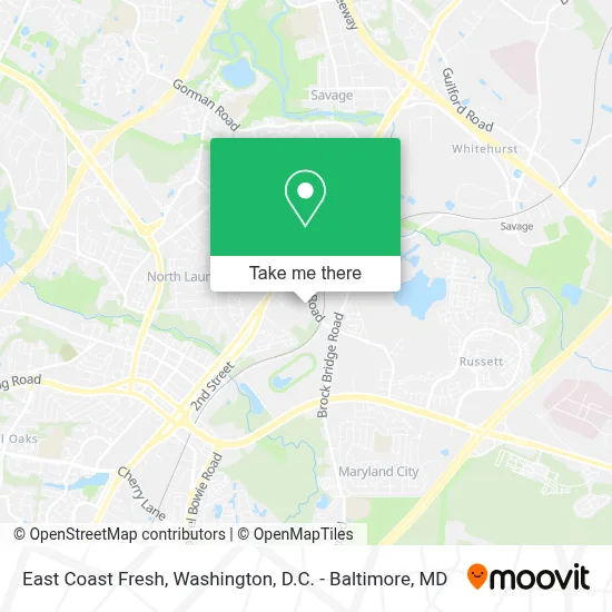 East Coast Fresh map