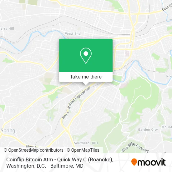 Coinflip Bitcoin Atm - Quick Way C (Roanoke) map