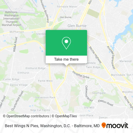 Best Wings N Pies map