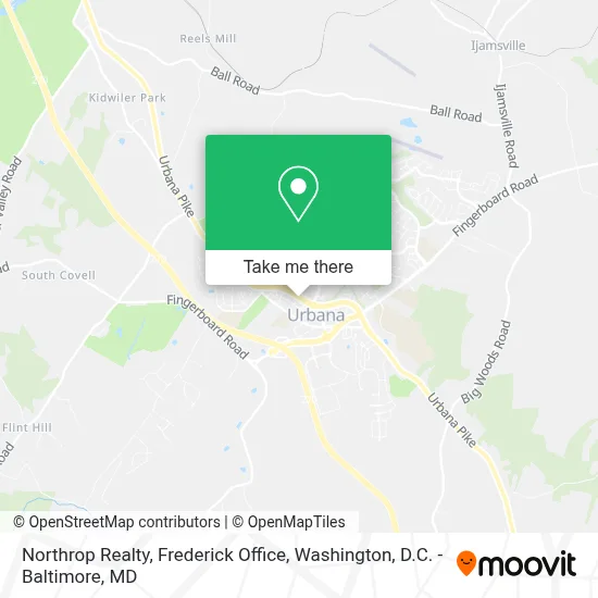 Northrop Realty, Frederick Office map