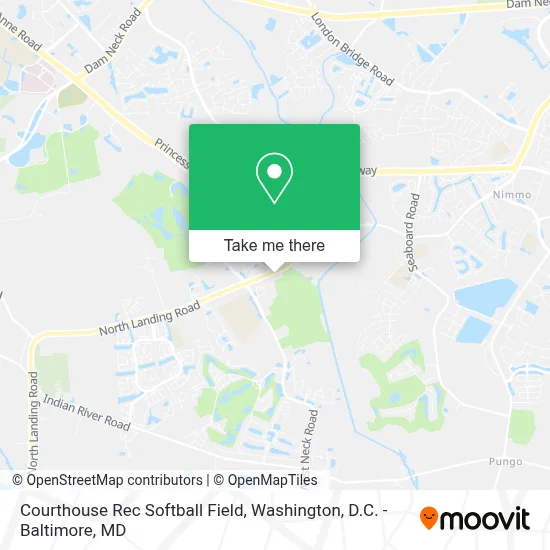 Courthouse Rec Softball Field map