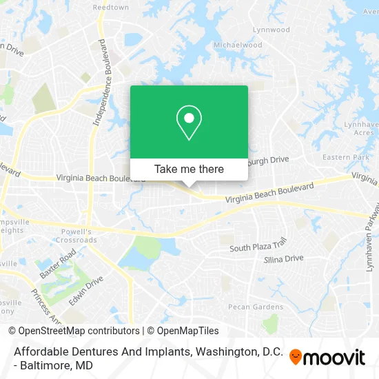 Affordable Dentures And Implants map