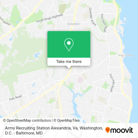 Army Recruiting Station Alexandria, Va map