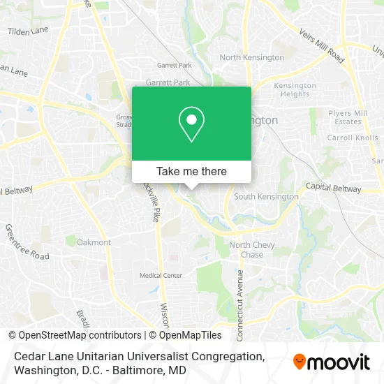 Cedar Lane Unitarian Universalist Congregation map