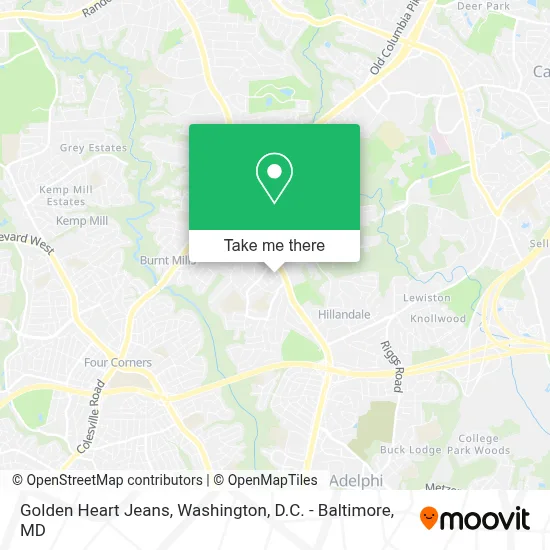 Golden Heart Jeans map